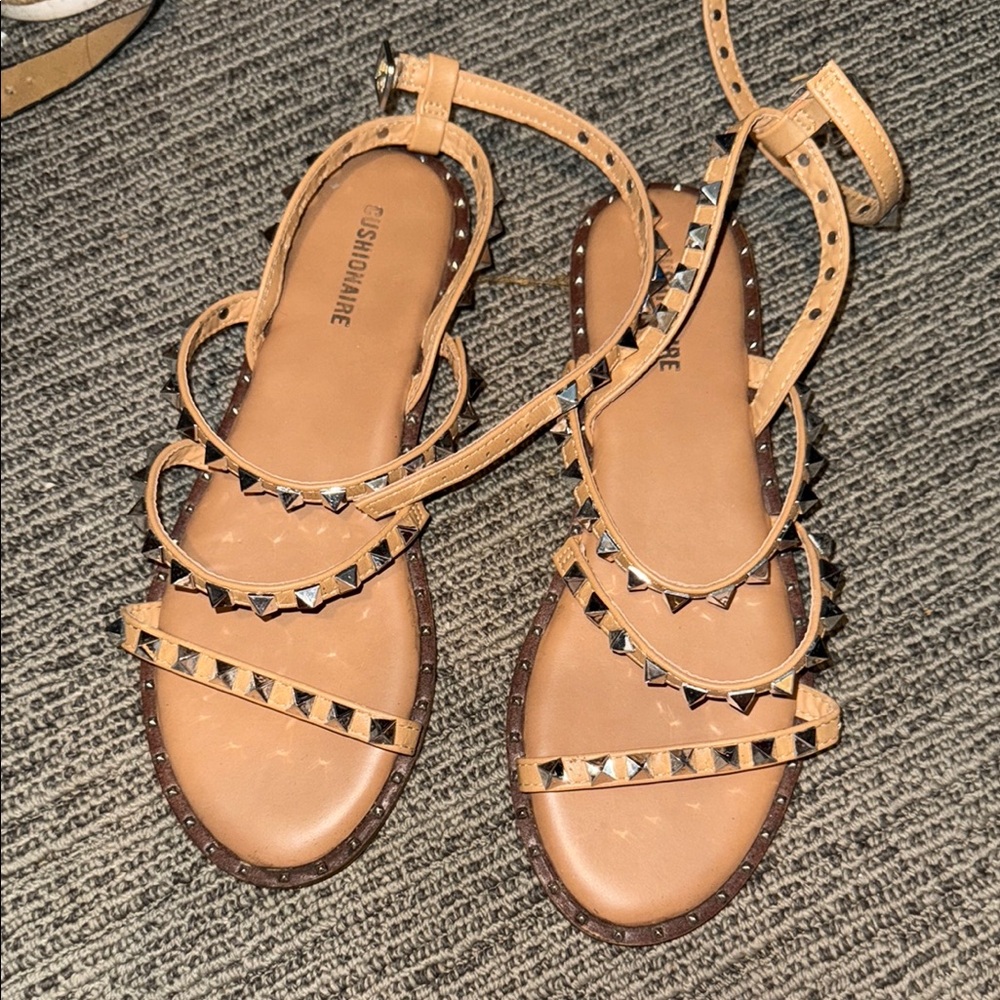 Tan Studded Sandals size 6.5